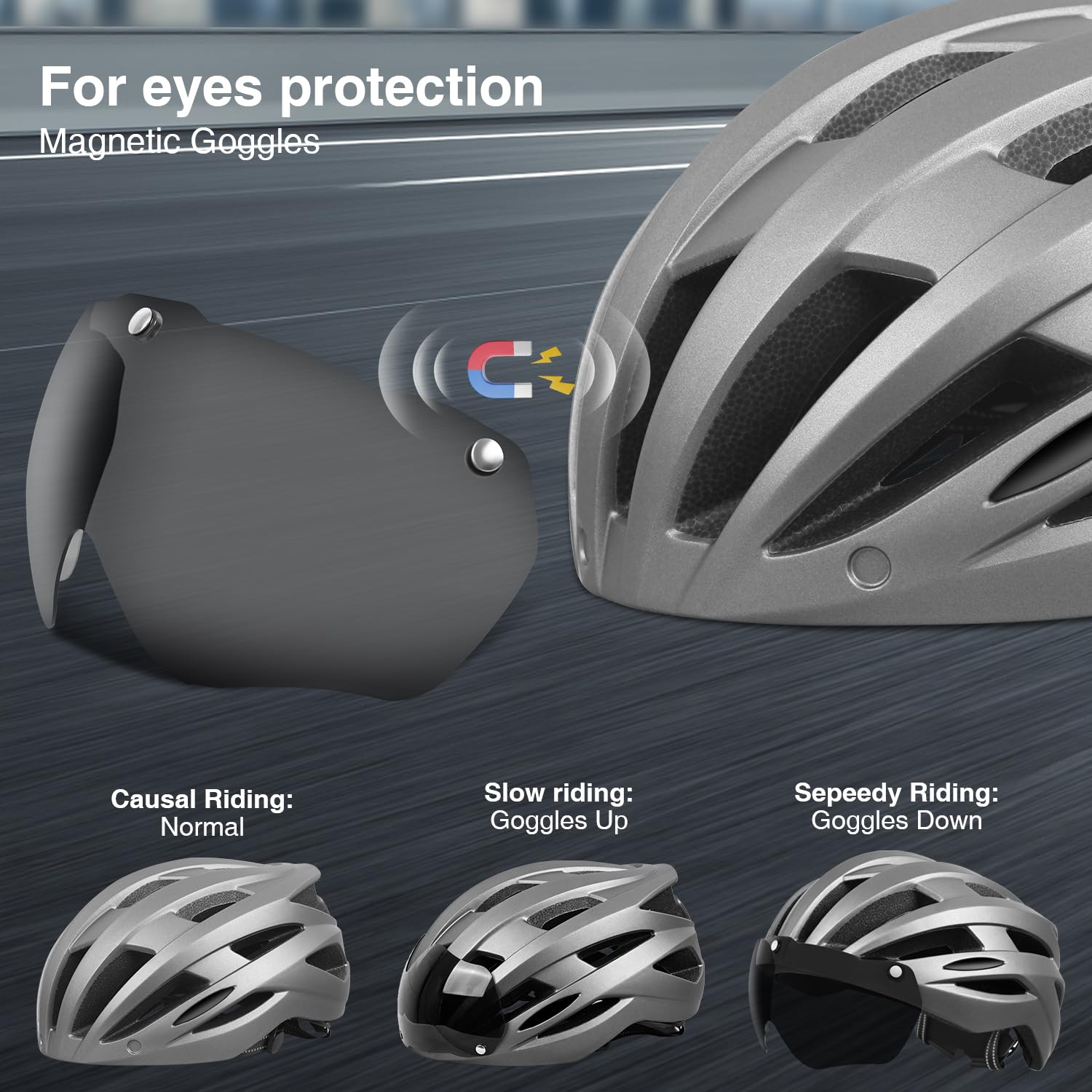 Casco da bicicletta con visiera