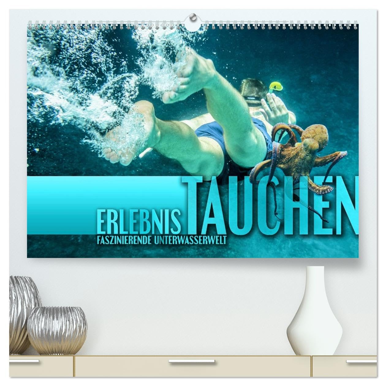 Erlebnis Tauchen - faszinierende Unterwasserwelt (hochwertiger Premium Wandkalender 2026 DIN A2 quer), Kunstdruck in Hochglanz: Spektakuläre Bilder ... Tauchrevieren der Erde (CALVENDO Sport)