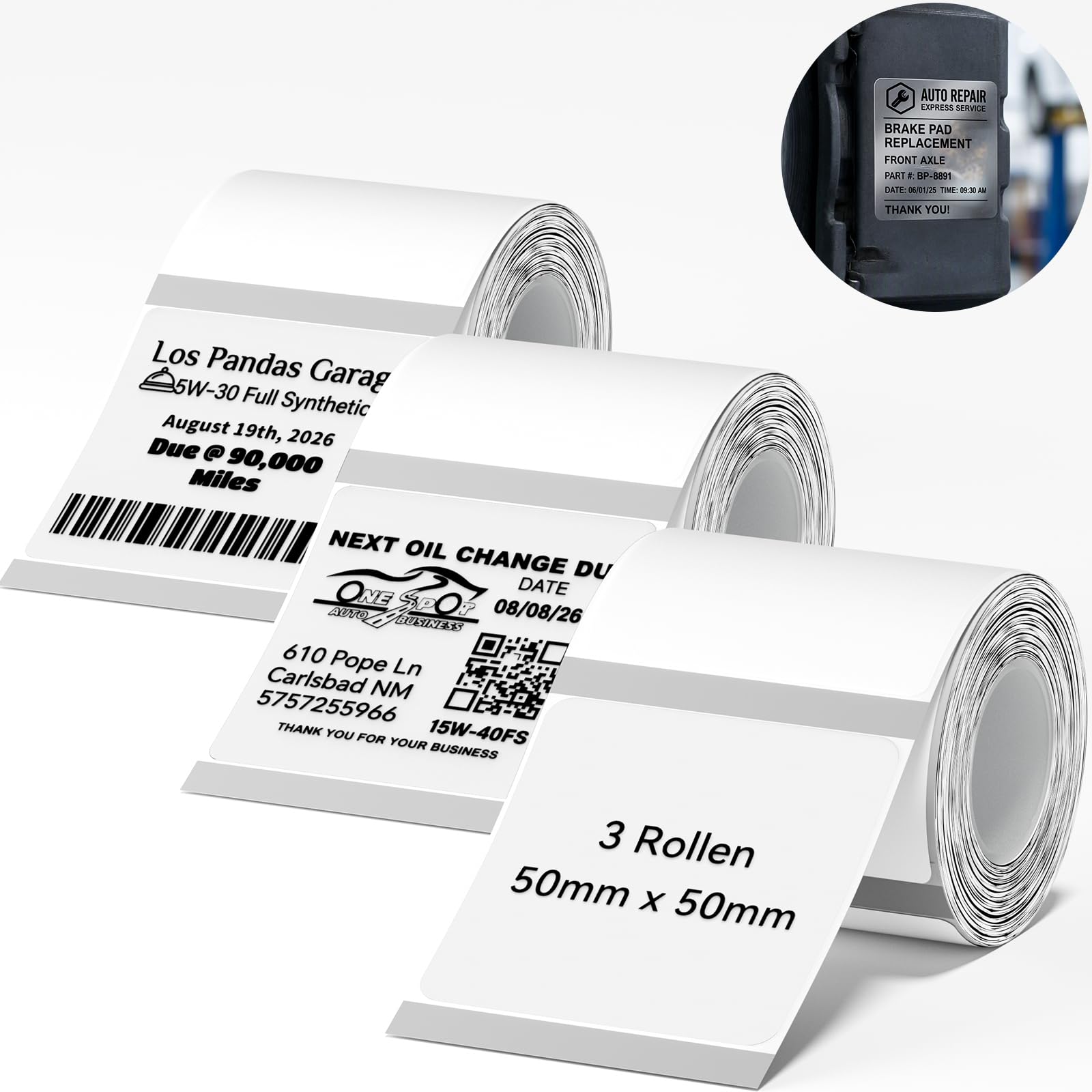 NIIMBOT M2/M3 Clear Removable Stickers, 3-Roll Waterproof & Oil-Proof Label โ image 1