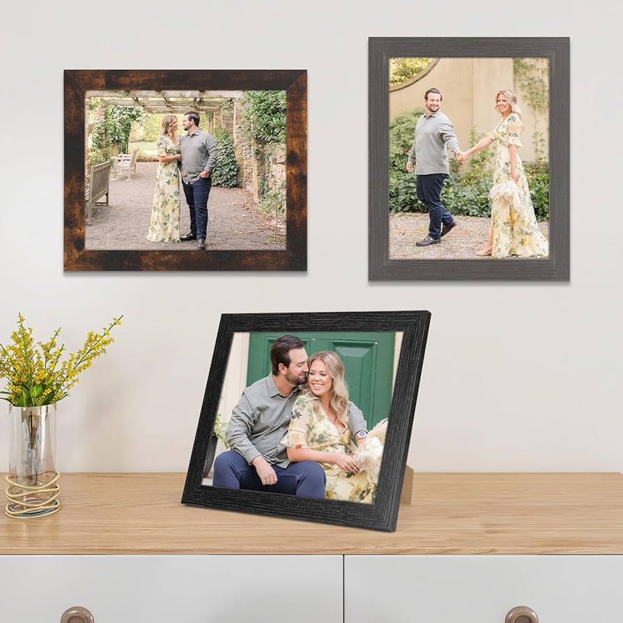 Amazon.co.jp: QUTREY 8×10インチ 写真フレームセット 4色 素朴