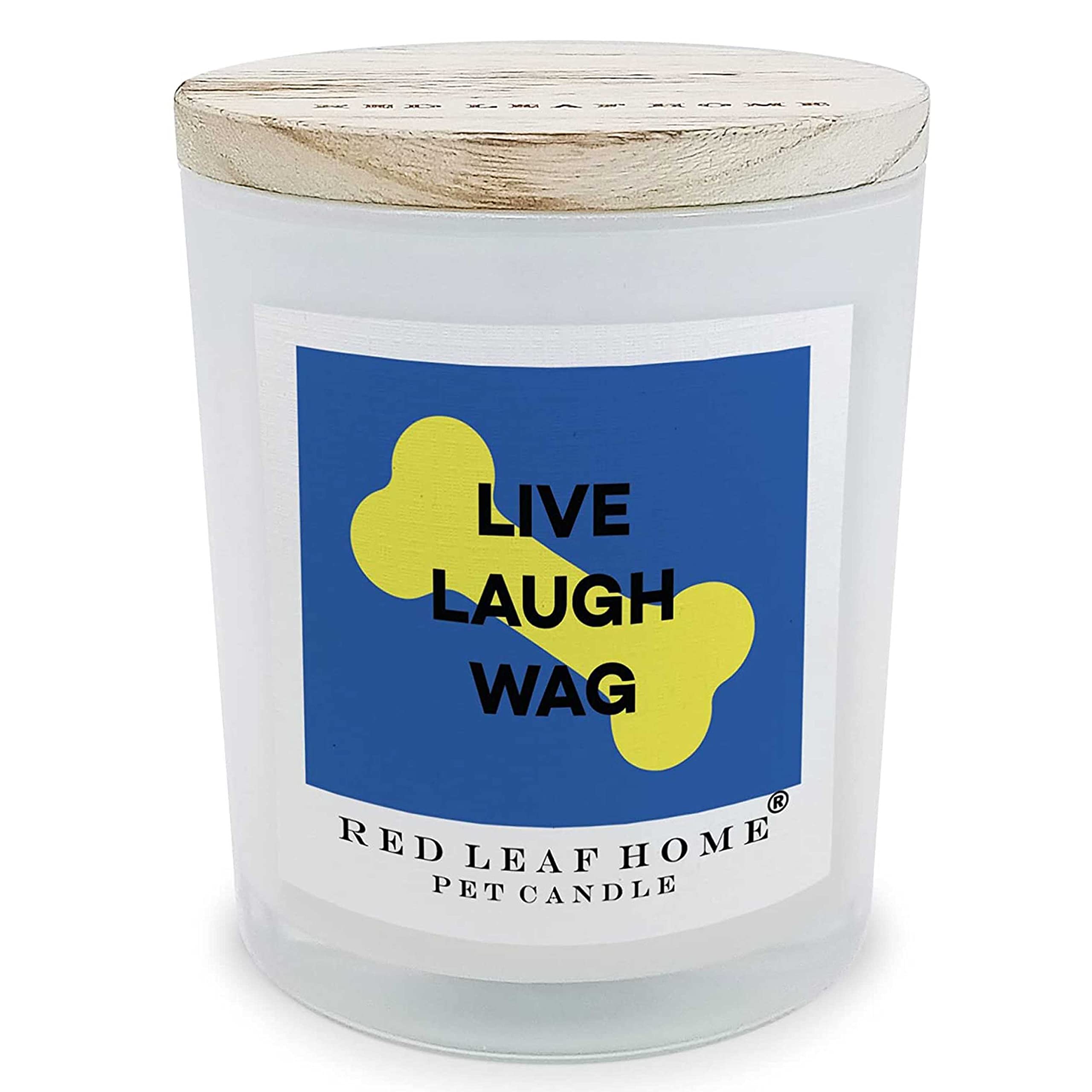 Red Leaf Home | Live Laugh Wag, Jar Candle | Pet Collection, Large | Gift Idea, Perfect for Dog Owners | 15oz