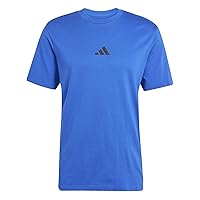 adidas Homme Essential Three Stripes Single Jersey Tee, Team Royal Blue/Black