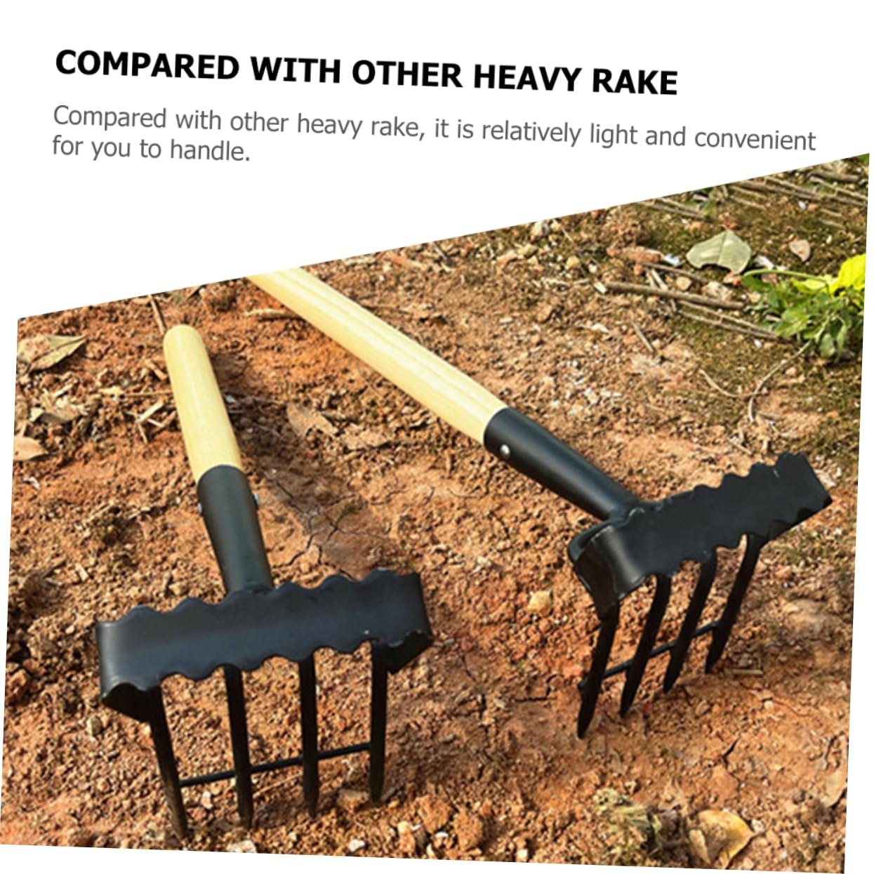 TOYANDONA Kleiner Handrechen für Gartenarbeit Multifunktionales Gartengerät Verschleißfestem Material zum Jäten Lockern und Pflanzen Bäumen für Hobbygärtner und Profis
