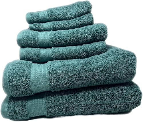 Miniatura 2 de 100% HydroCotton | Incluye: 2 toallas de baño de lujo, 2 toallas de mano y 2 paños | Juego de toallas de calidad ultra suave | Juego de 6 piezas