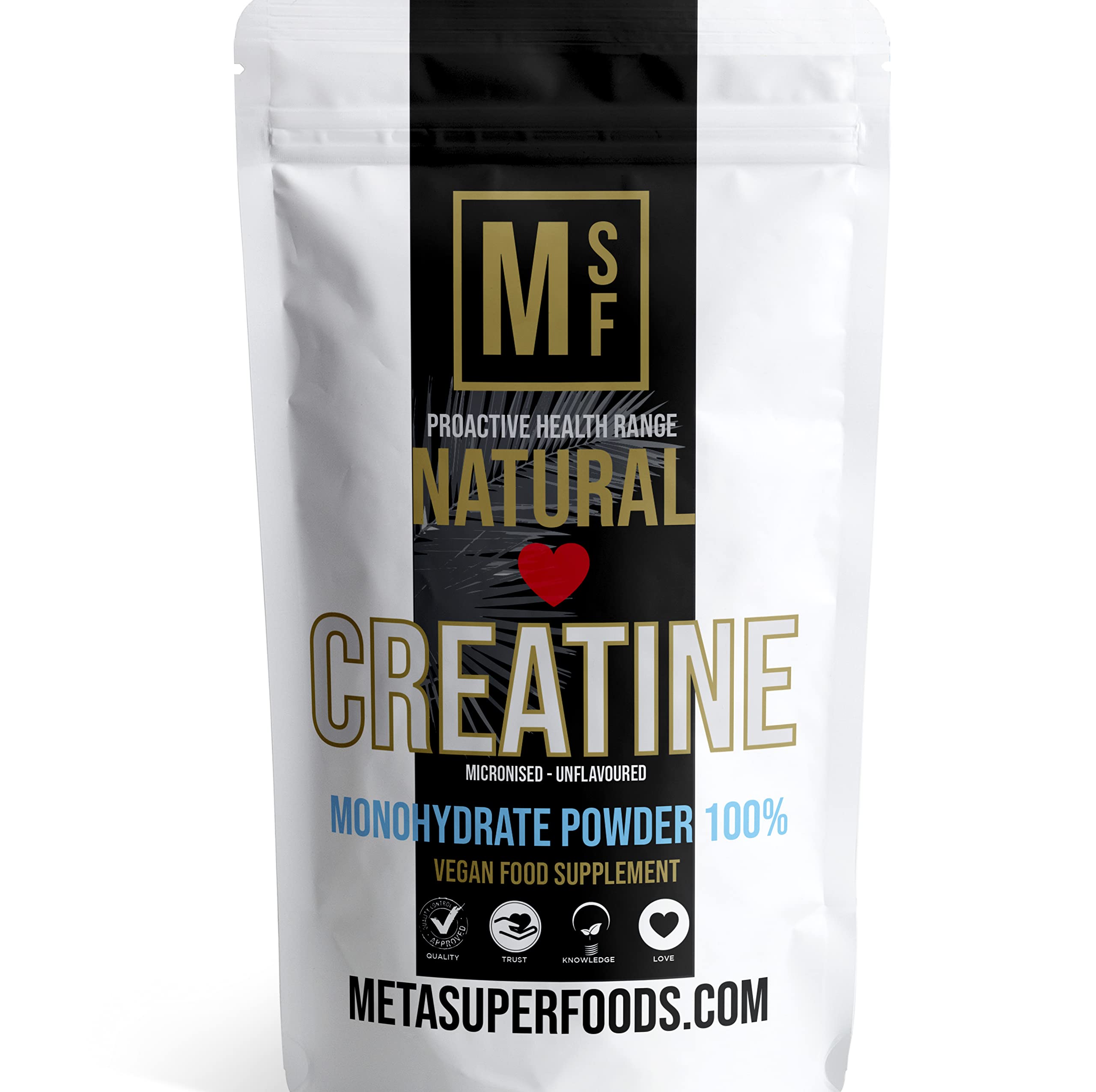 Creatine Monohydrate Powder | Pure Super Strength | Super Boost Performance and Recovery | Vegan | Maximise Your Workout | All Natural Ingredients | Serving Scoop Included