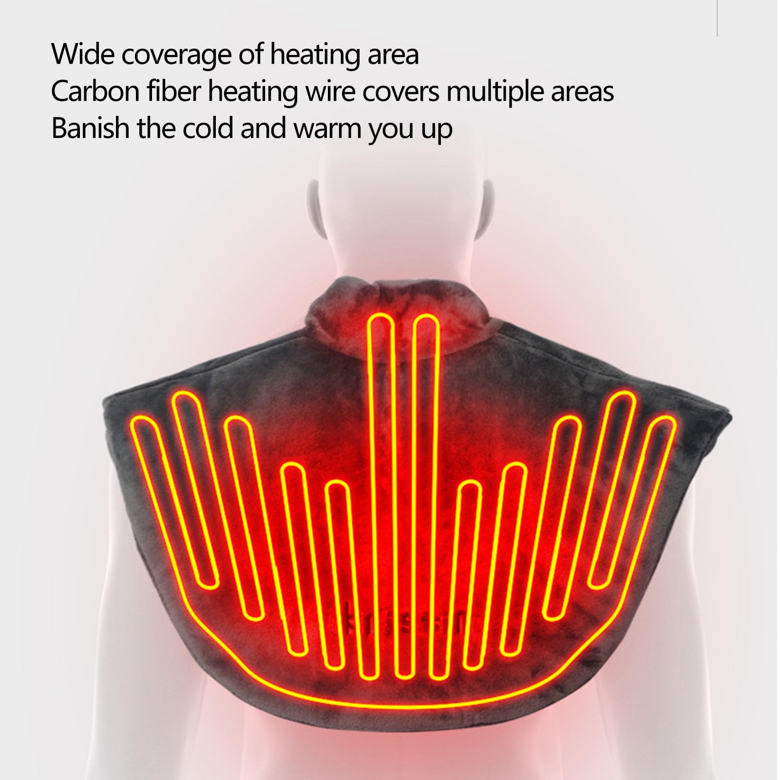 Fascia Scaldaspalle Riscaldata Scialle Riscaldante, Fascia Riscaldata, | Scaldaspalle Elettrico Per Fascia Riscaldata Invernale, Crampi, Dalla Tensione Con Calore Rilassante