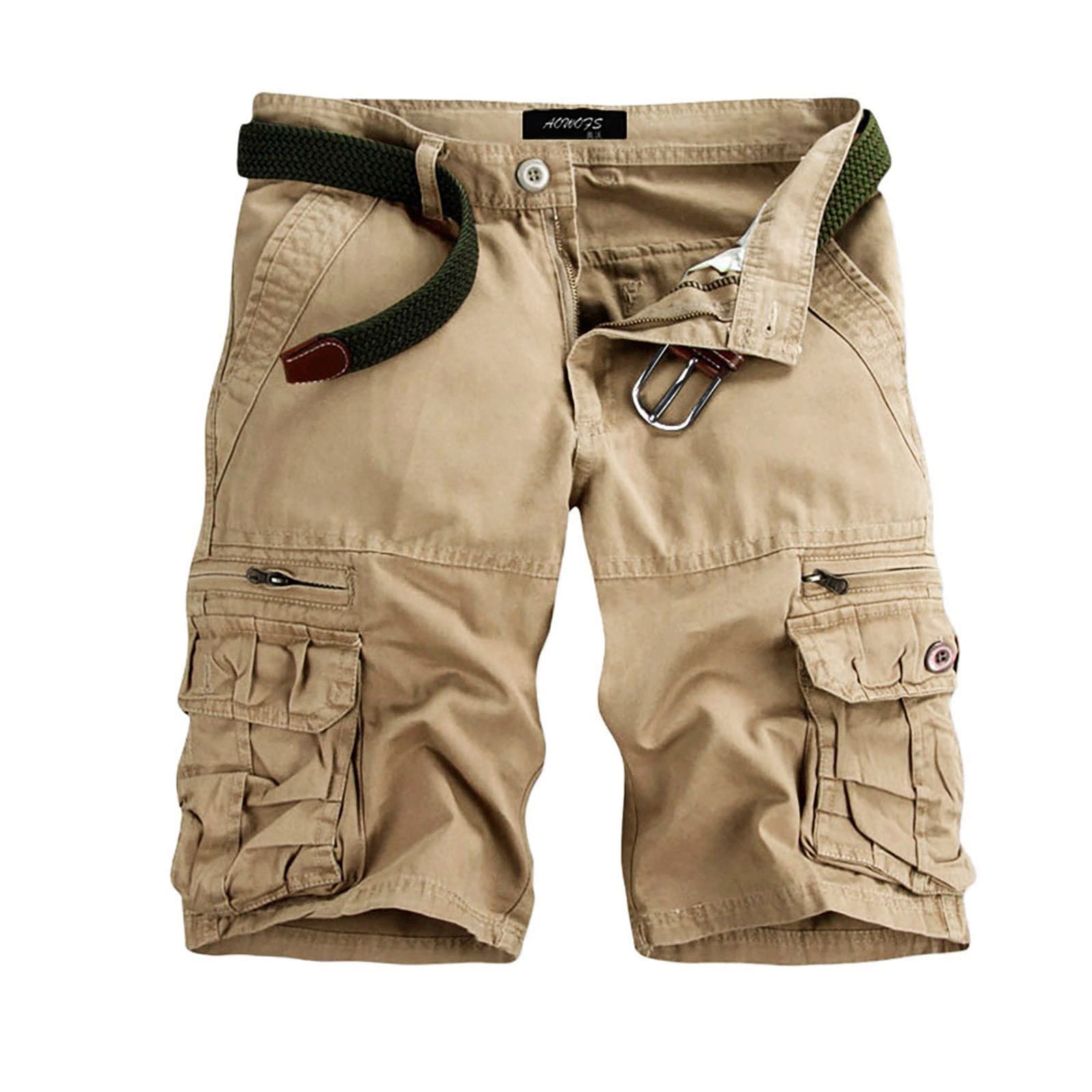Short de sport ample en coton beige idéal pour les randonnées d'été