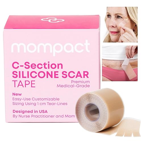 Miniatura 1 de Hojas de silicona para cicatrices, cinta de silicona de grado médico, personalizadas para mamás, extra largas de 1.6 x 120 pulgadas, perforaciones