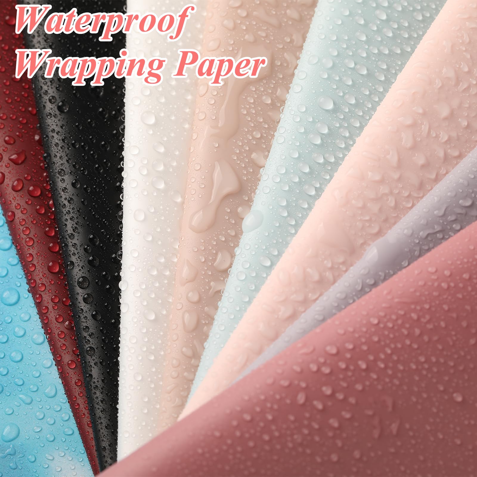 Papier Cadeau Brillant Métallique Pour Pots De Fleurs - Longueur 9,1 M - Rouge Et Doré - Idéal Décoration Noël Et Arrangements DIY
