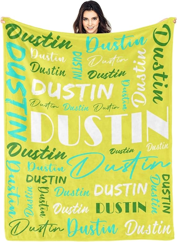 Personalized Blankets for Kids with Names Customized Blankets with Name for Adult Custom Blanket Gift for Birthday Christmas Valentines Day Gift