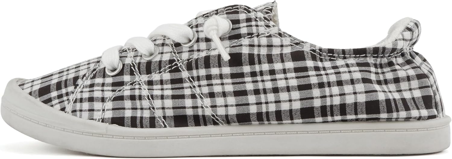 Soda Flat Women Shoes Linen Canvas Slip On Sneakers Lace Up Style Loafers Zig-S