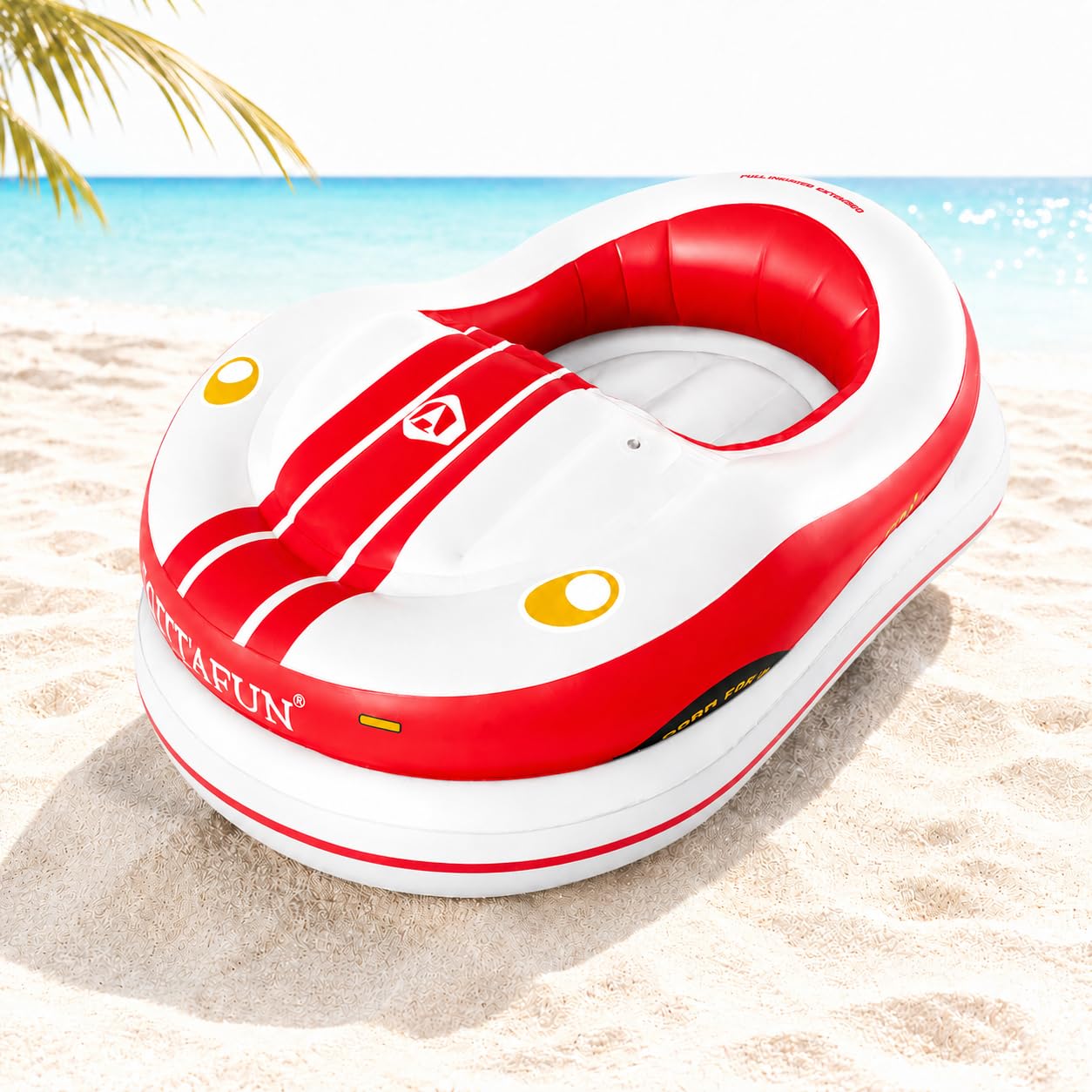 Motorized Inflatable Pool Float with Electric Thruster for Adults Red