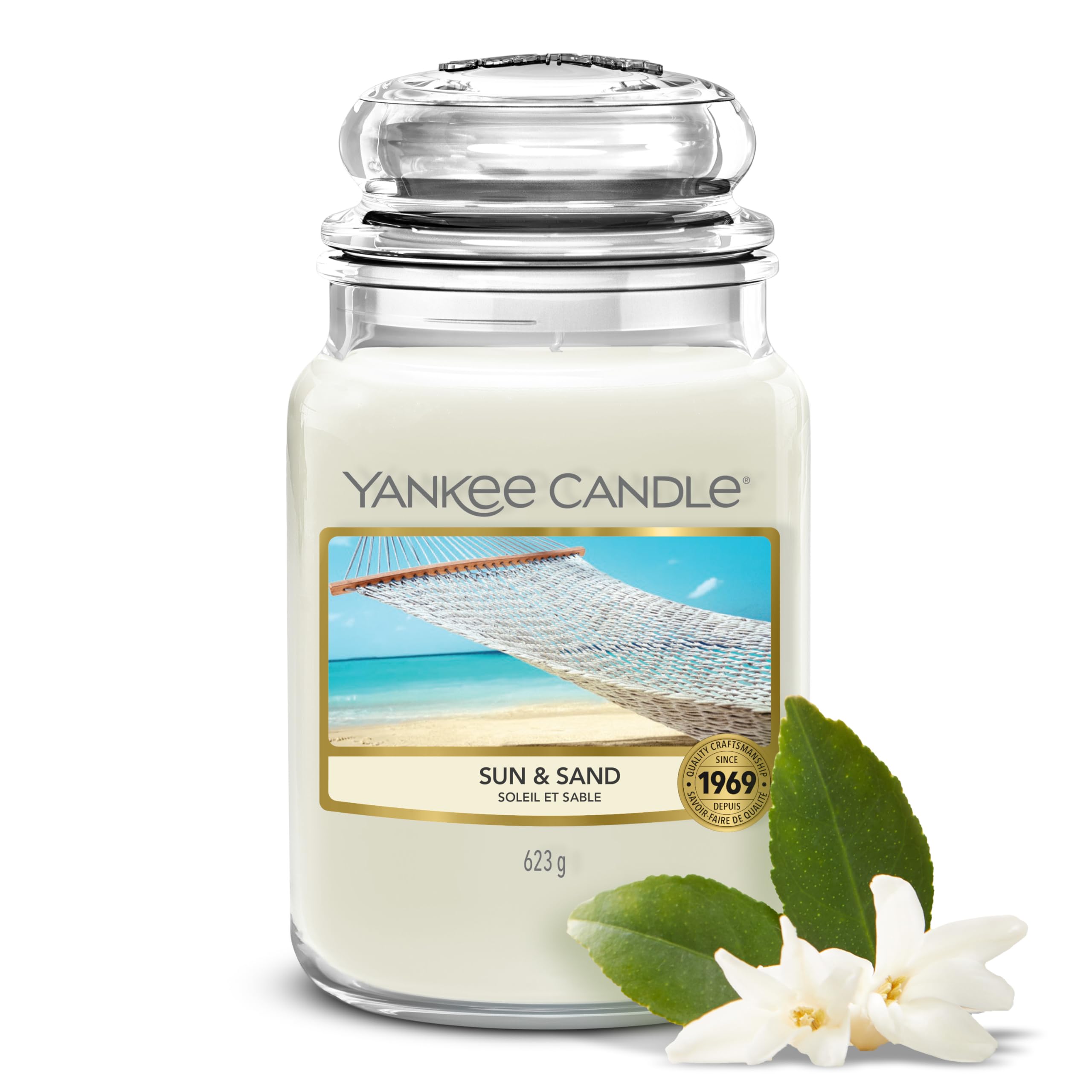 Yankee Candle Scented Candle | Sun & Sand Large Jar | Long Burning Candles: up to 150 Hours | Perfect Gifts for Women