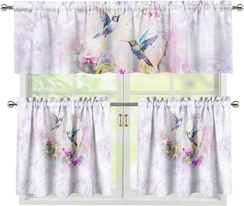 Miniatura 21 de Cortinas de Cocina con Patrón de Gallo Juego de 3 Piezas Elegante Juego de Cortinas de Cocina y Cenefas Elegante Juego de Cortinas de Sombra para