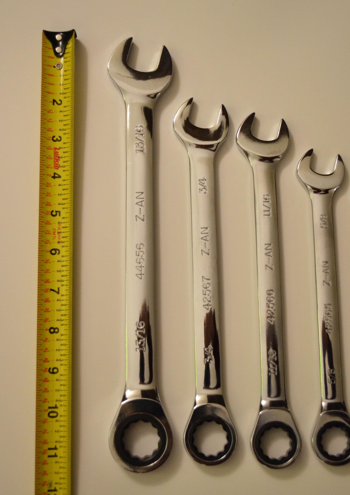 超得 ラチェットレンチ 10本組 コンビネーションレンチセット 両用