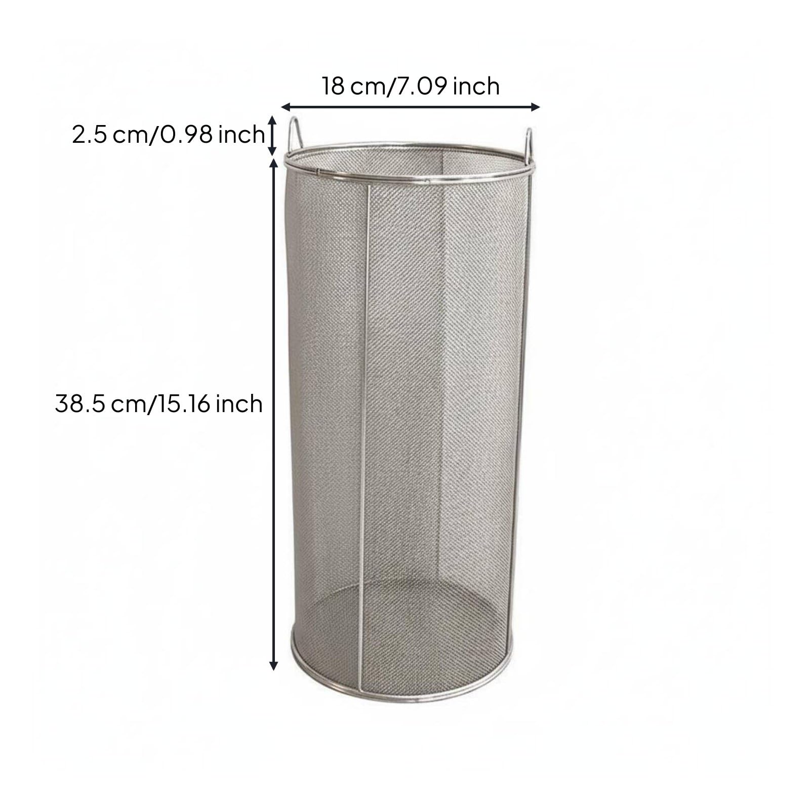 Filtro per Vino di Riso Struttura Rinforzata, Filtro a Acciaio Inossidabile, Bordi Lisci, Scolatutto Metallico, Grado Alimentare Setaccio a Rete per Vinificazione Domestica, 18CM, Mestolo