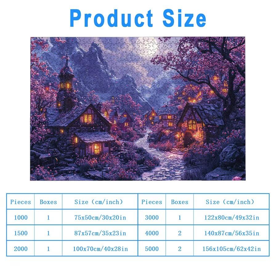Puzzle 3000 Pièces Adultes, Puzzle 3000 Pieces Paysage pour Adultes, Grand Puzzles Bois Ville avec Boite, Jeu de Concentration pour Toute la Famille, Décoration Maison, Cadeau Femme/Homme, -5667