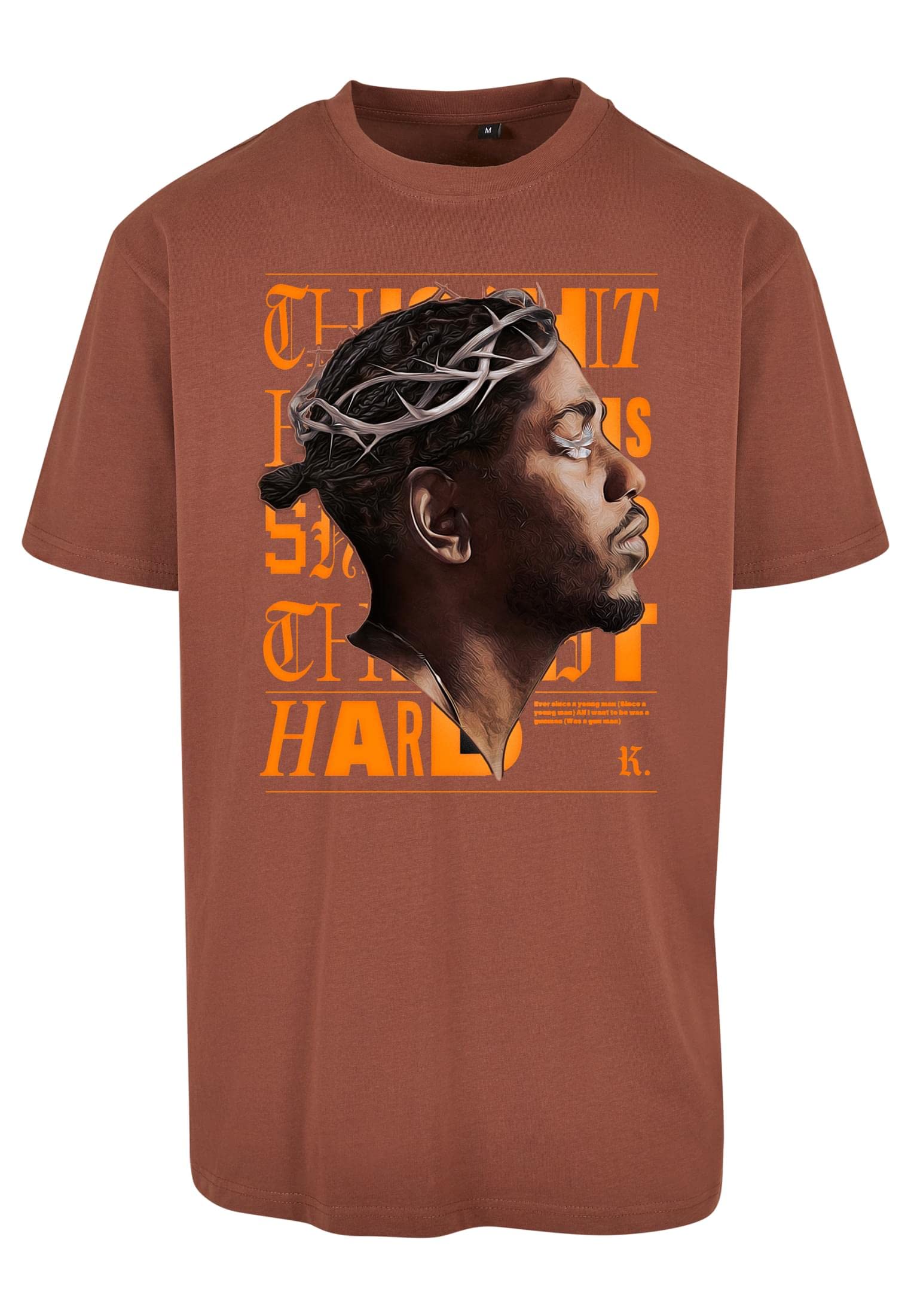 Mister Tee Men's K-Dot Oversize Tee, Bark, XXL Große Größen Tall