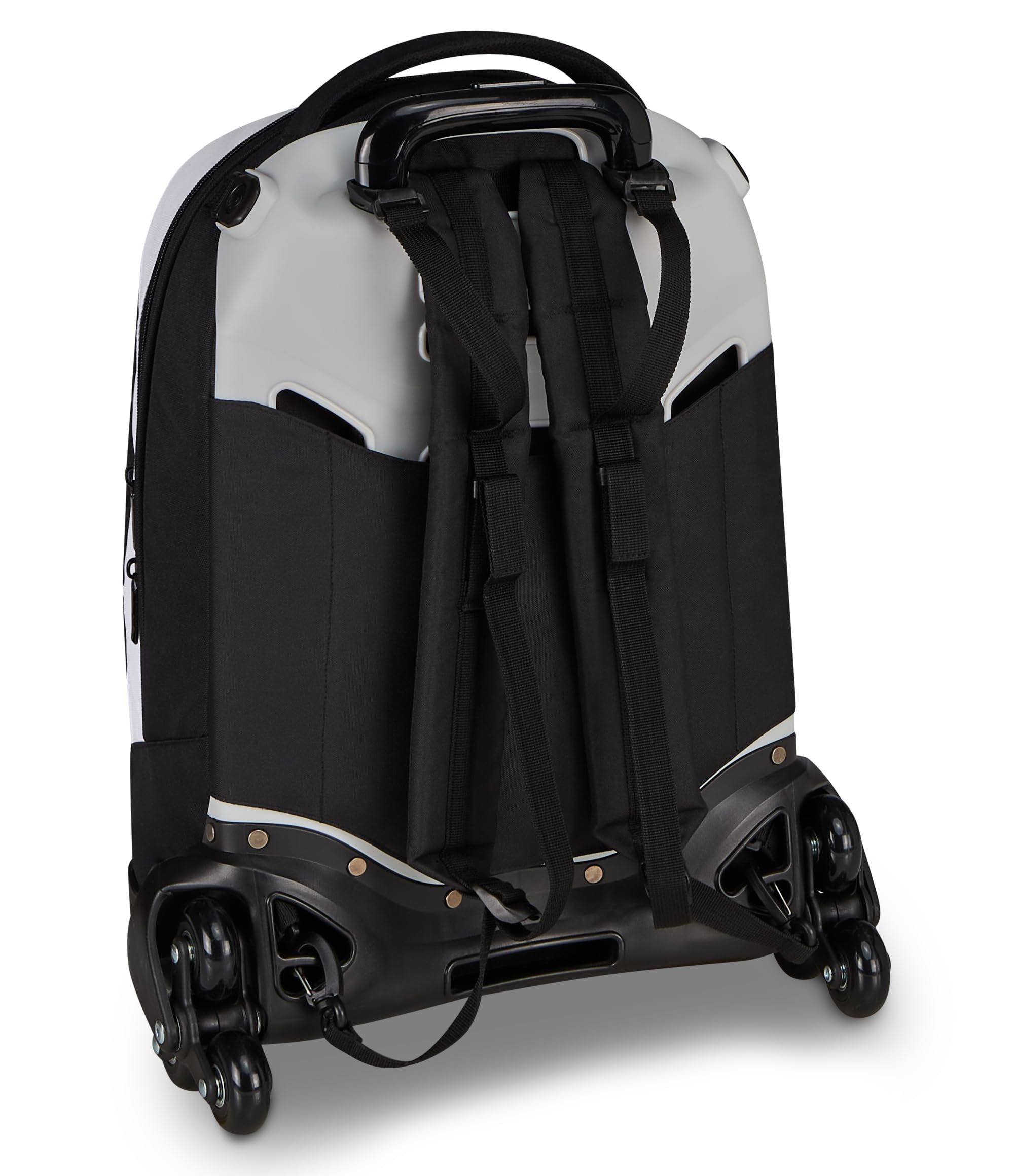Seven Trolley Scuola Jack 3 Ruote Juventus, Nero, 33L, Scomponibile, Cross-over System, 3 in 1, Uso Zaino, Tasca frontale, Scuola elementare e media, Bambino, Ragazzo, Calcio, Prodotto ufficiale