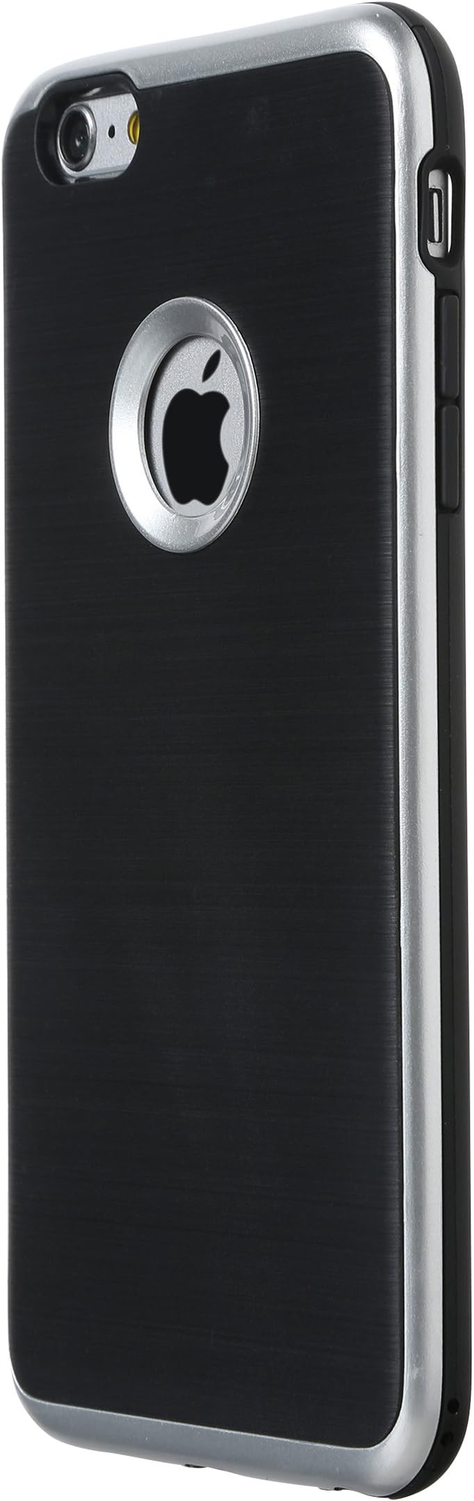 Ultratec Smartphone TPU Protective Cover/case for iPhone 6 Plus in Contrasting Design with Coloured Edge, Black/Silver