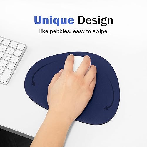 Miniatura 3 de Alfombrilla para mouse, antideslizante, lavable, impermeable, alfombrilla de mouse para computadora (azul murf)