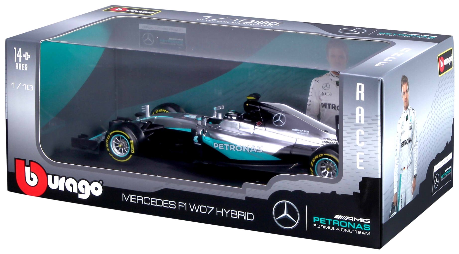 Bburago B18-18001R Diecast 1:18 Scale Model of The F1 2016