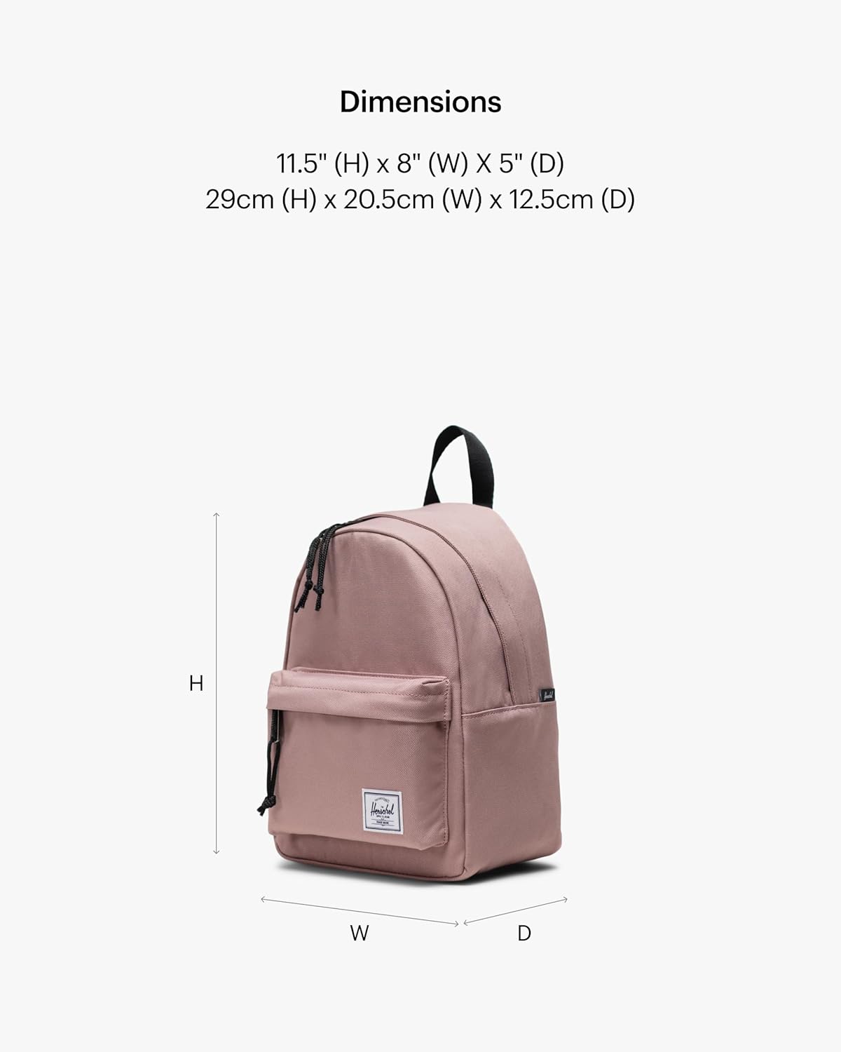 Herschel Legacy Backpack, Ash Rose, Mini - 6.5L - Image 2
