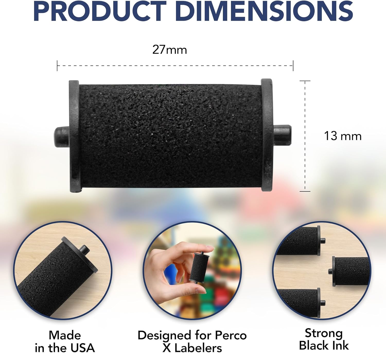 Perco X Pricing Gun Labeler Ink Rolls - Preferred Replacement Inkers for Perco X Price Tag Gun, Easy & Convenient Messy Free Ink Refill Even for Beginners (Pack of 10 Inkers)