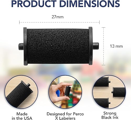 Miniatura 3 de Perco Rollo de tinta para etiquetadoras Perco X, disponible en diferentes paquetes (paquete de 10)