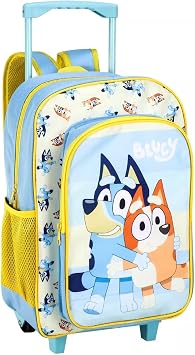 Bingo Bly Kids Rolling Trolley Bag   Wheeled Backpack with Bingo the Tan Puppy   Travel Luggage for Toddlers and Preschoolers