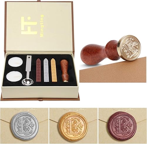 Miniatura 7 de PUQU Juego de sellos de cera. Sello vintage con iniciales de la A a la Z de cera. Juego de sellos de cera para regalar.