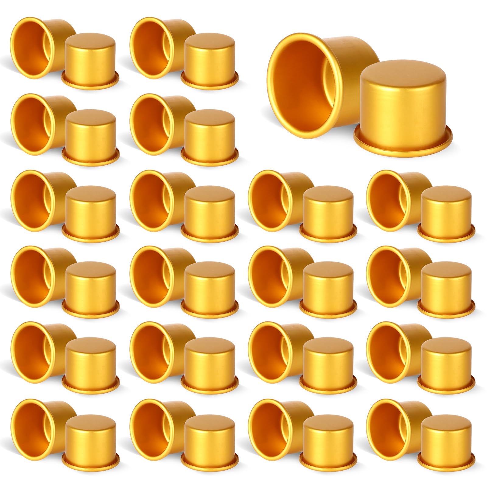 40 Portacandele Metallici Dorati – Diametro 22,5 Mm, Per Candele E Progetti Fai Da Te