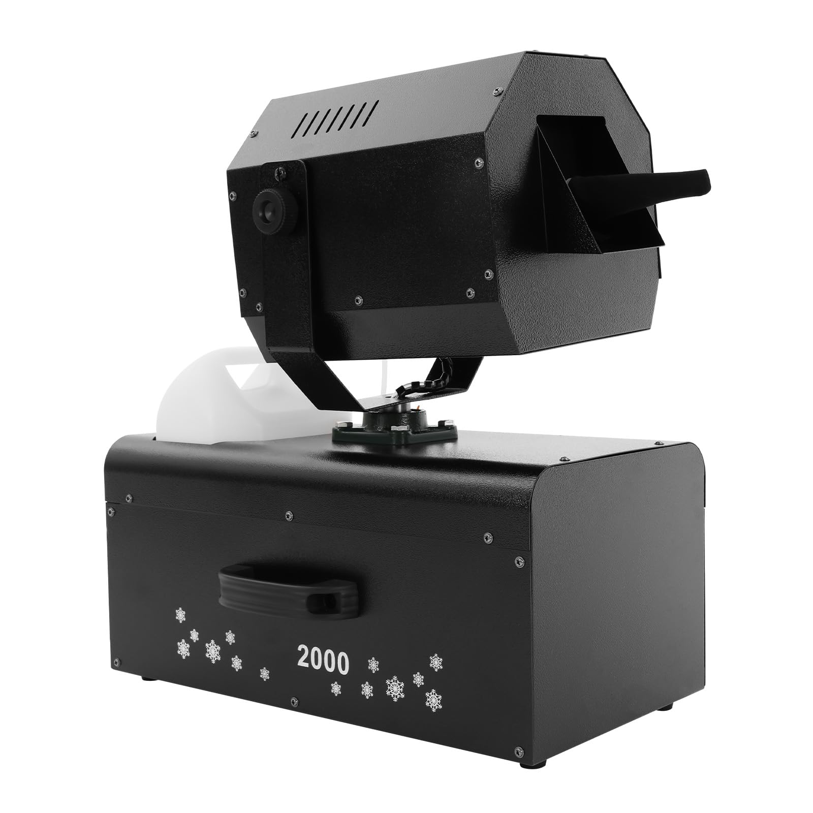 Snow Machine, 2000w Artificial Snowflake Machine with Remote Control, Indoor/Outdoor High Output Fake Snow Machine with Automatically Rotate 90°,Snowflake Making Liquid Bottle, Spraying Range 9.84ft