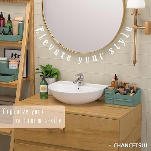 Miniatura 3 de CHANCETSUI Organizador de Maquillaje con Cajón para Tocador Organizadores de Cosméticos para Almacenamiento - Soporte para Lápiz Labial, Esmalte de