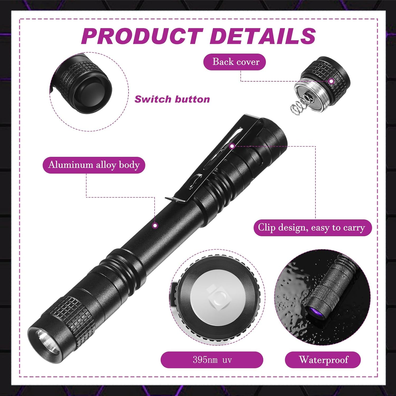 Dunzy 4 Pcs Ghost Hunting Equipment Kit Include 1 EVP Voice Recorder 8 Gb 1 UV Flashlight 2 LED Light up Cat Balls Ghost Investigation Paranormal Equipment for Home Outdoor Inspection(Black,Fashion)