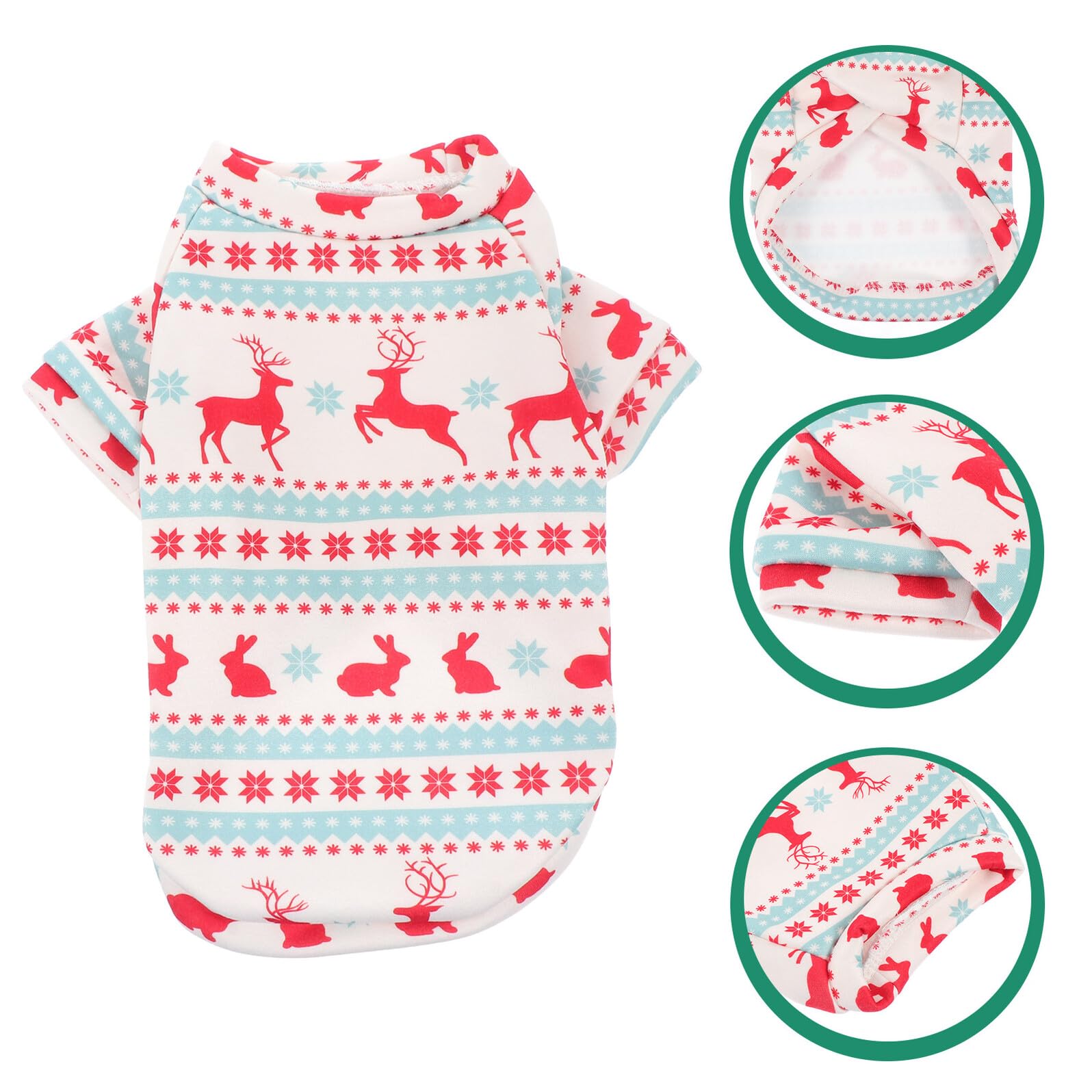 1pezzi Abbigliamento di Natale per Cani Abbigliamento per Animali Domestici con Stampa di Cucciolo di Alce Indumento Leggero e Comodo Accessorio per Fotografia di Cani