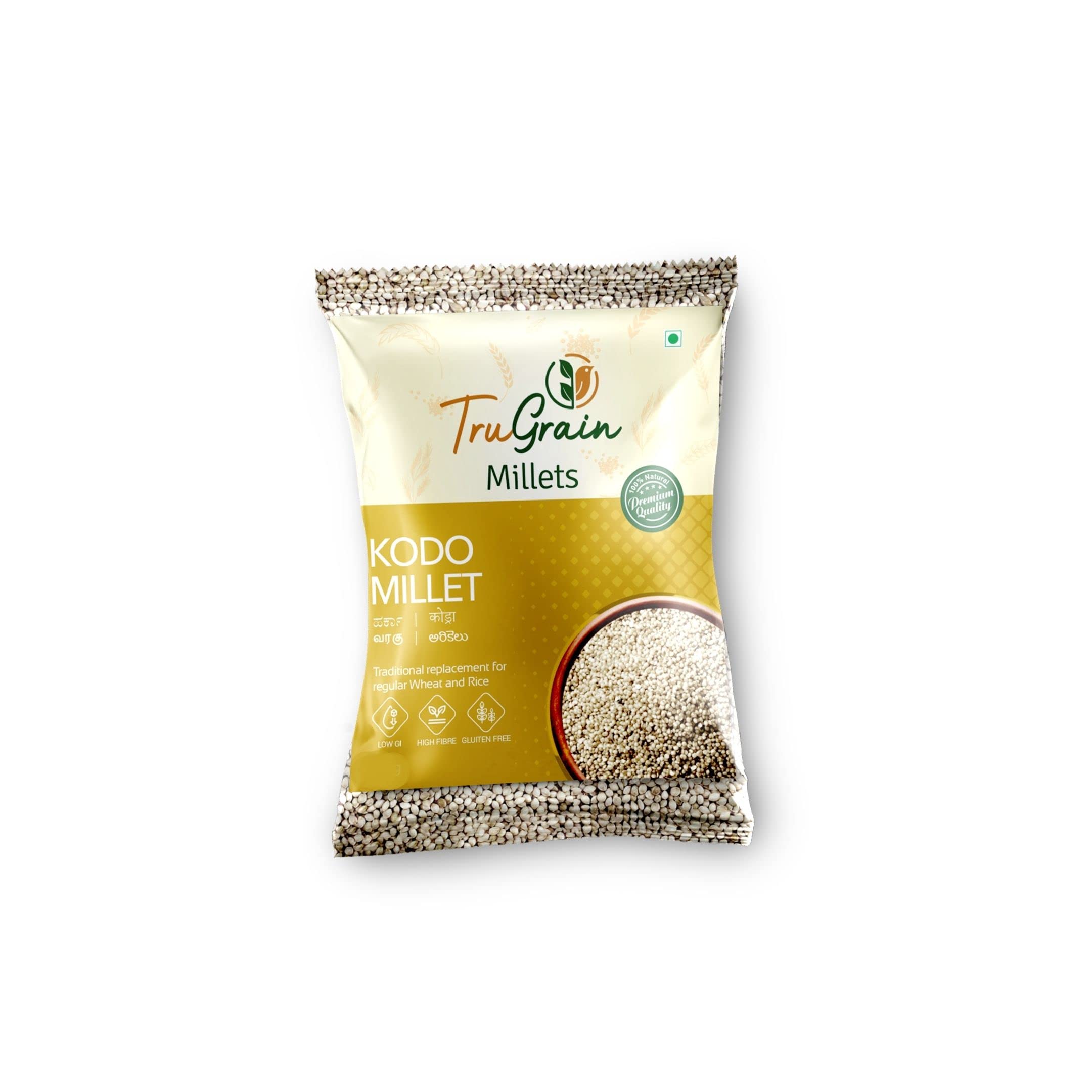 Kodri Trugrain Kodo Millet (Unpolished) 5kg | Kodri | Natural Grains - (Kodra ...
