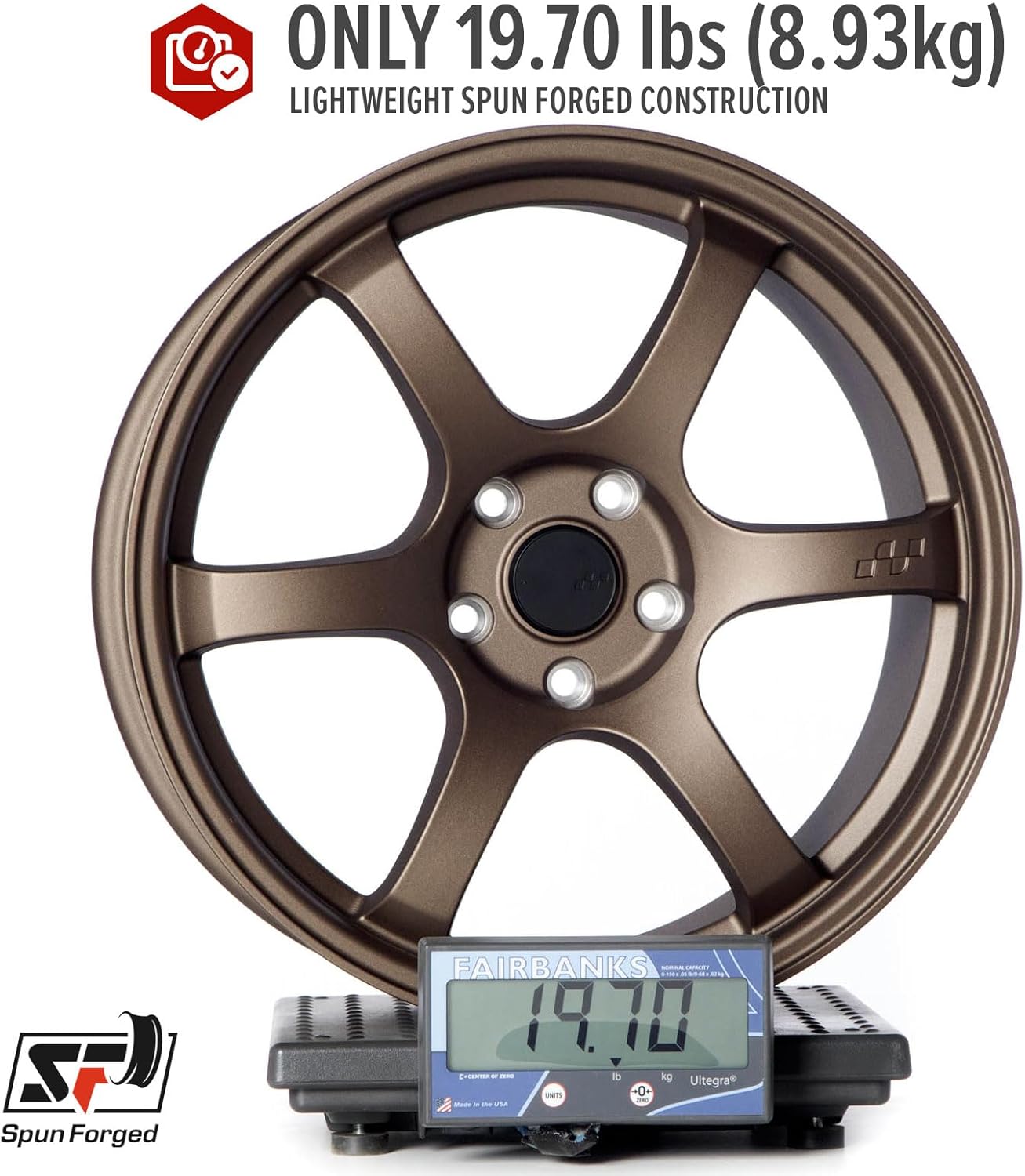 Circuit Performance CSF1 18x8.5 Flat Bronze 5x114.3 [+35mm] 57DR Style Compatible with Honda Accord Civic Toyota Camry etc