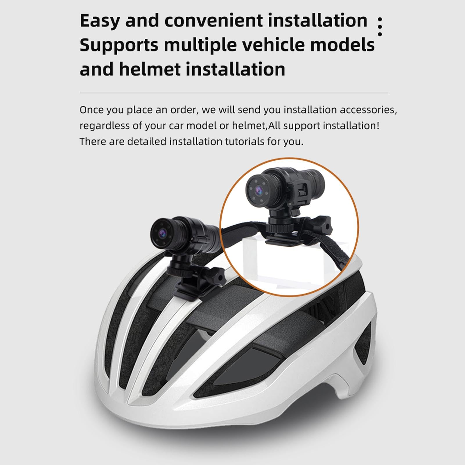 Fotocamera per bici da strada, Fotocamera per bicicletta | Registratore per bicicletta con videocamera 1080P - Videocamera con trasmissione WiFi, action cam impermeabile per bici da st