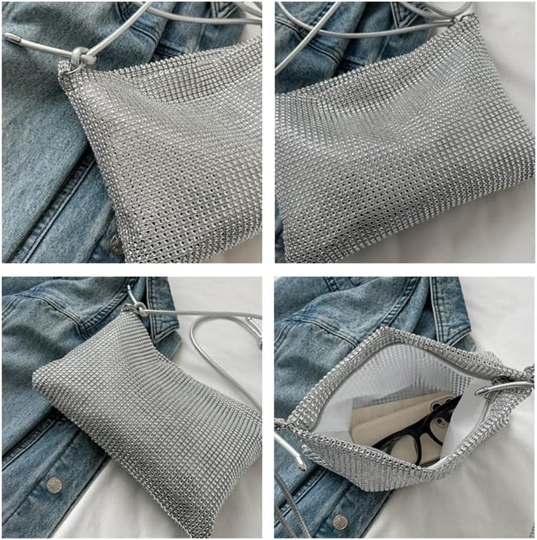 Miniatura 5 de Bolsos de noche para mujer, bolso cruzado elegante, bolso de mano para fiesta de boda