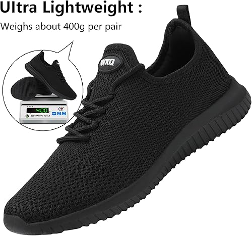 Vista 5 de WXQ Zapatos de correr para hombre, cómodos, ligeros, transpirables, para caminar, de malla, para entrenamiento, casuales, deportivos