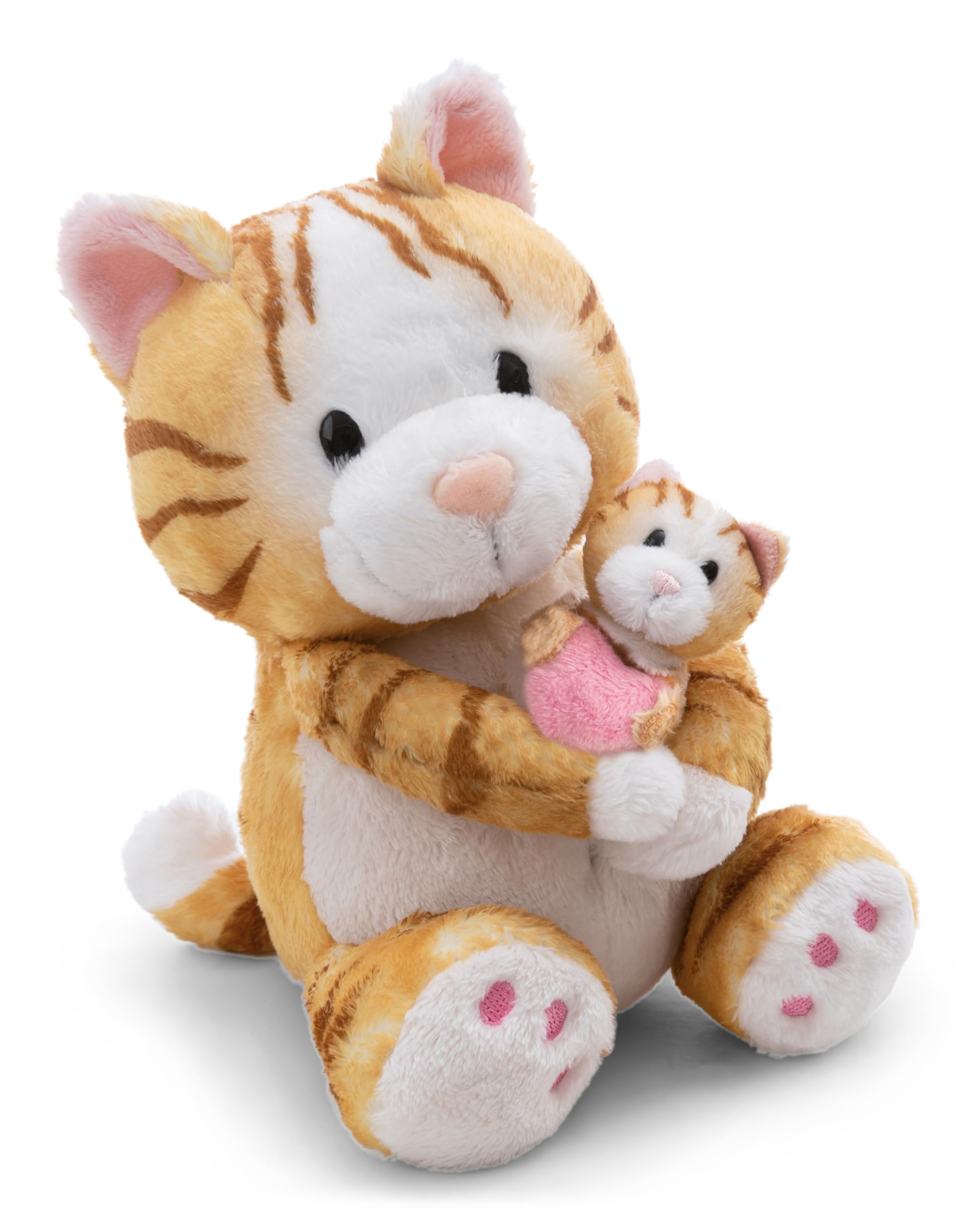 NICI Kuscheltier Katze 20cm Mutter & Kind – braun