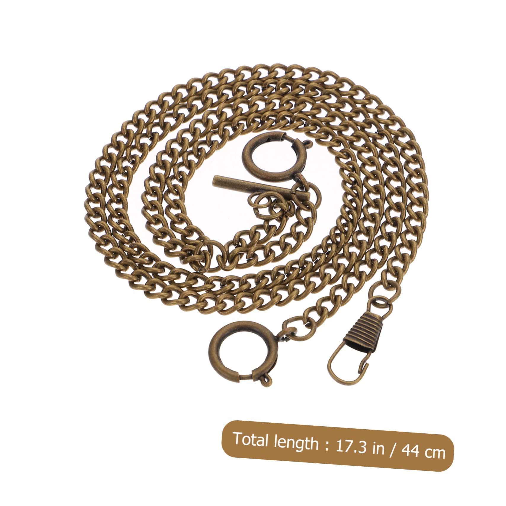 TOVINANNA Watch Chain for Men Pocket Watch Metal Hanging Chain Ring Vintage Style for Father Day and Daily Wear