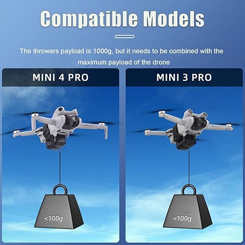 Miniatura 6 de Dispositivo de liberación de carga útil para dron, dispositivo de caída para DJI Mini 4 ProMini 3 ProAir 3Mavic 3Mavic 3 ProF11 Drone Clip
