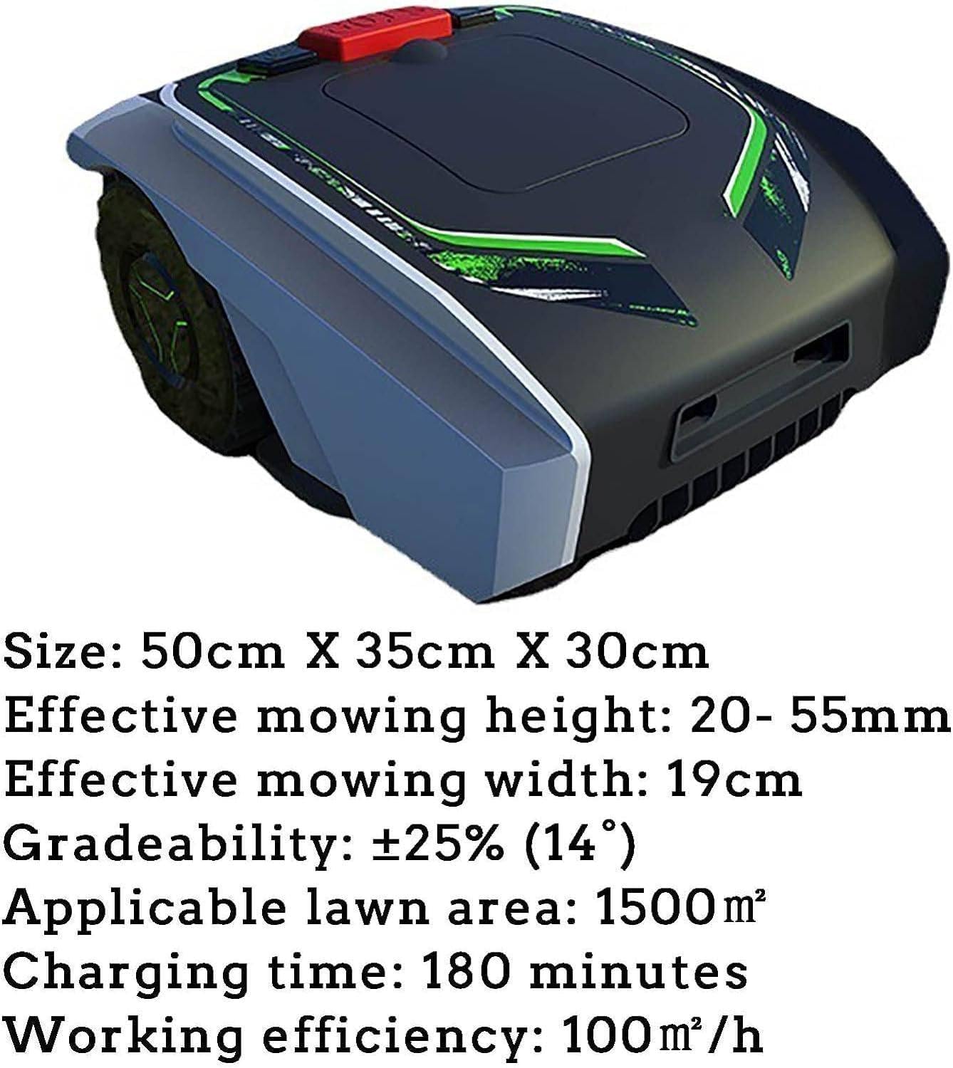 Robot Cortacésped para Hogar Y Jardín con Planificación De Rutas GPS, Control por App, Cortes hasta 1.500 M², Corte De 3 Cuchillas, Capacidad Multizona, Corte Personalizado, Autocarga