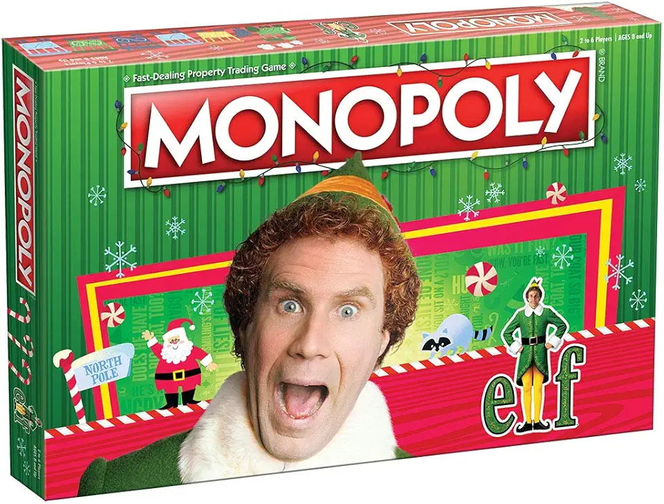 Monopoly Elf | Based on Christmas Comedy Film Elf | Collectible Monopoly Game Featuring Familiar Locations and Iconic Moments | Officially Licensed Monopoly