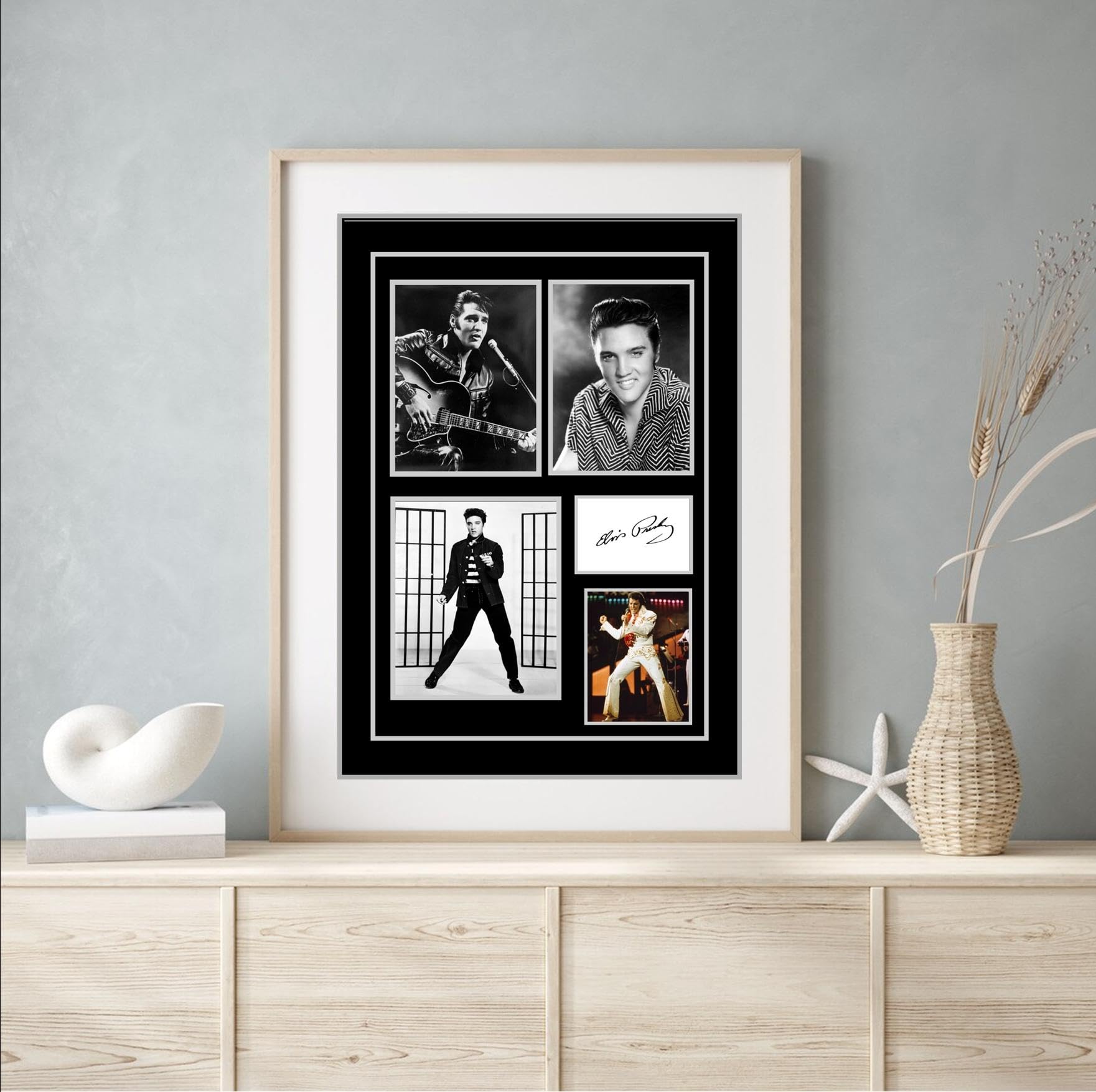 Signed By The Stars Multi-Color Stunning Quality Elvis Presley Signed/Autographed Print (A3 Print 42Cm X 29.7Cm)