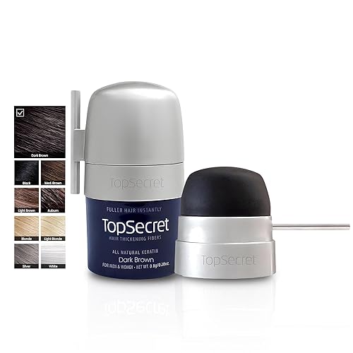 Miniatura 7 de Top Secret Aplicador de fibras de construcción para engrosar el cabello incluido, relleno de cabello natural e indetectable para hombres y mujeres,