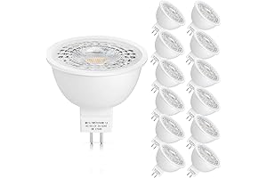 12 Pack Kichler GU5.3 MR16 LED Light Bulbs, 50W Halogen Equivalent