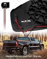 Vista 6 de Espejo lateral del pasajero para Chevrolet Silverado GMC Sierra 1500 2500 HD 3500 HD 2014-2019 Espejo retrovisor eléctrico con luz LED de señal